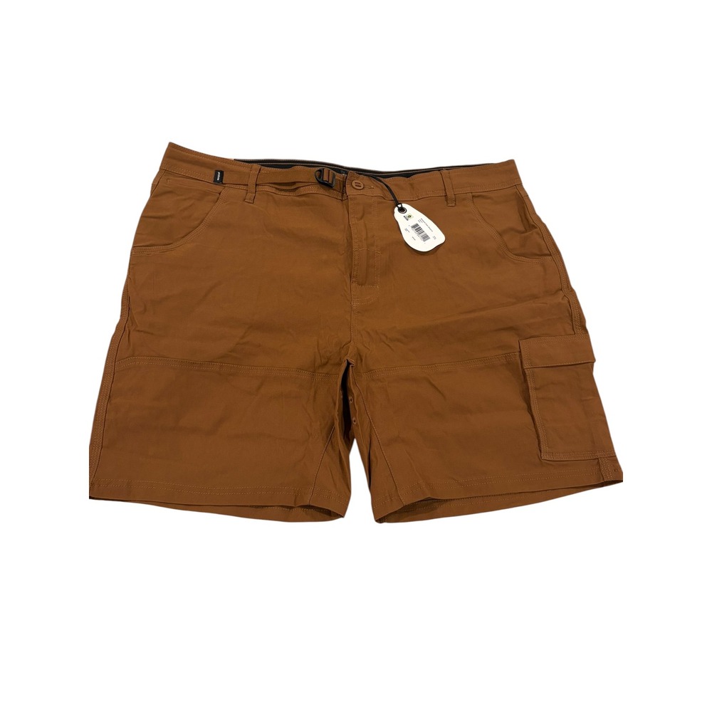 Prana Stretch Zion Short II Mens 42/08 Sepia Brown Hiking Cargo Shorts NWT